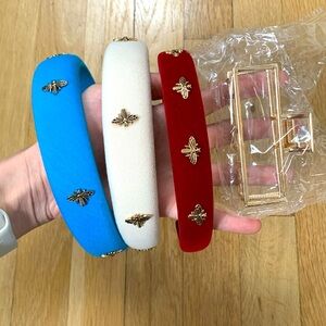 Set of 4pcs (3 headbands + 1 claw) NEW